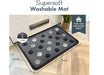 Supersoft Washable Mat - Grey Paw Print_Doormats