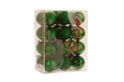 Festive Pack of 24 Green Mixed Finish Baubles_Baubles