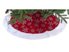 Burgundy with Silver Snowflakes - Tree Skirt_Christmas Tree Skirts