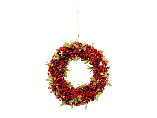 Red Berry & Green Leaf Wreath_Christmas Wreaths