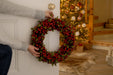 Red Berry & Green Leaf Wreath_Christmas Wreaths