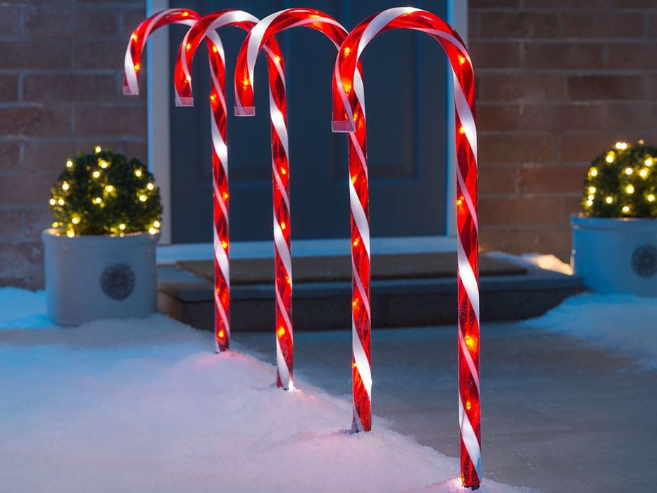 Candy Cane Stakes_Outdoor Christmas Decorations