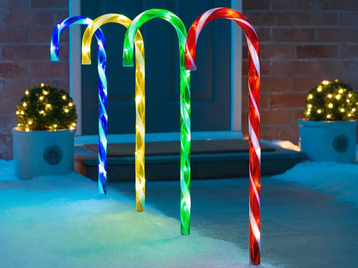 Candy Cane Stakes_Outdoor Christmas Decorations