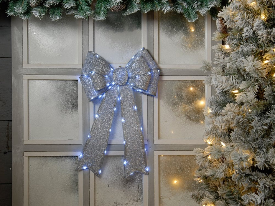 LED Lit Bows_Indoor Christmas Decorations