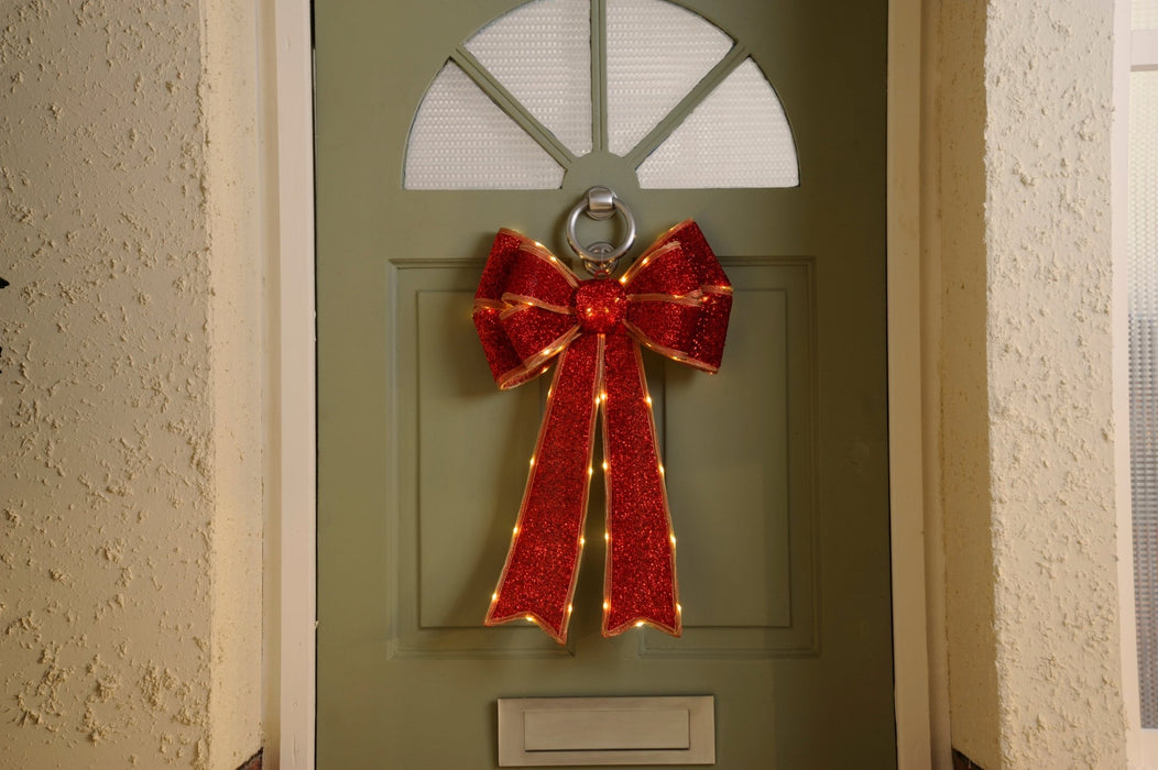 LED Lit Bows_Indoor Christmas Decorations