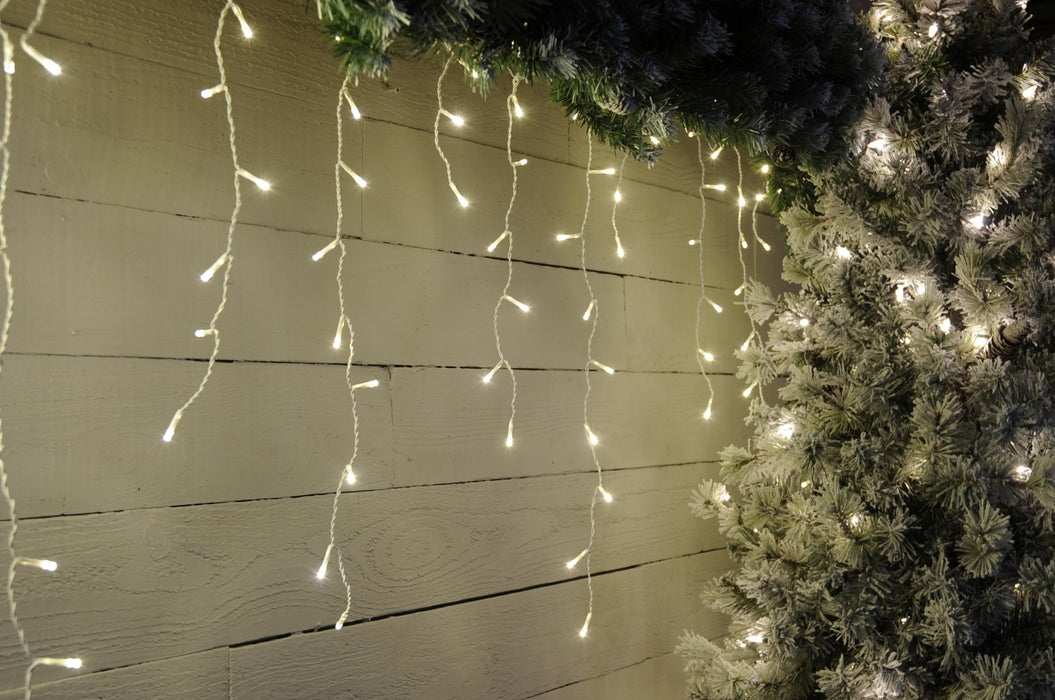 Snowing Icicle Lights - Warm White_Christmas Lights