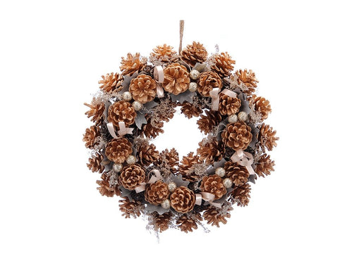 Gold Pinecones and Berries Wreath_Christmas Wreaths