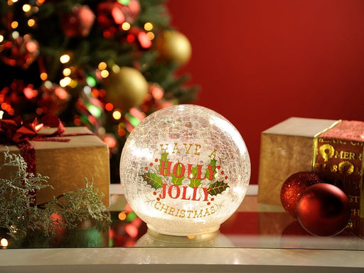 Holly Jolly Crackle Ball_Indoor Christmas Decorations