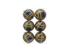 Navy Gold Glitter Tartan Effect Bauble - 6 pack_Baubles