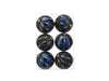 Navy Gold glitter drape lines Bauble - 6 pack_Baubles