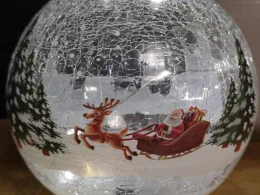 Santa Sleigh Crackle Ball_Indoor Christmas Decorations