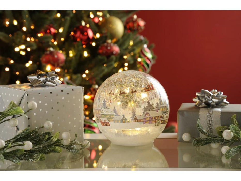 Twinkling Crackle Ball - Village Scene - Christmas Decoration_Indoor Christmas Decorations