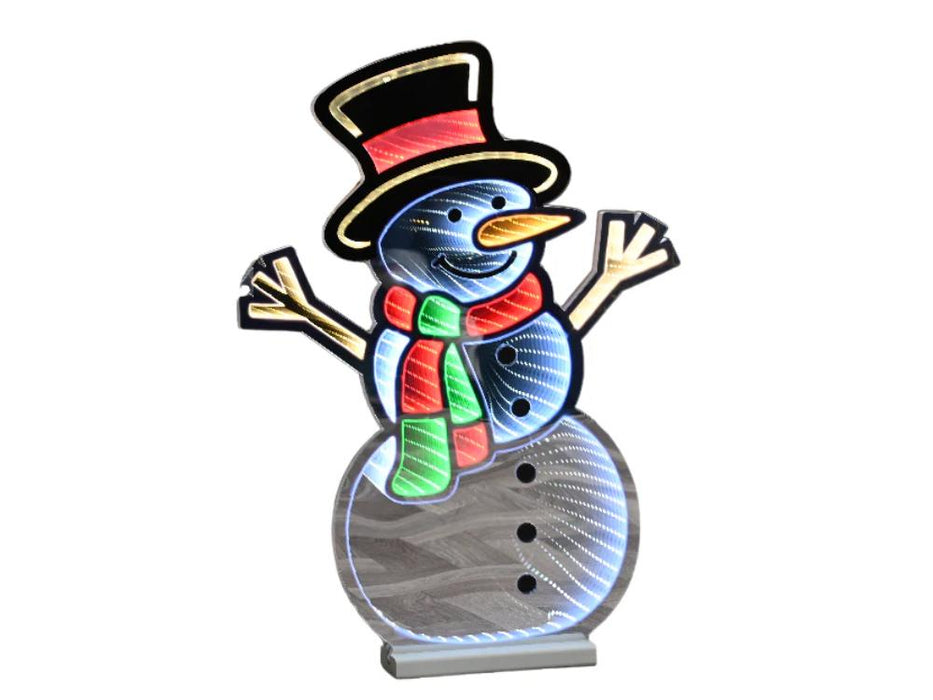 Snowman Infinity Light - Indoor Christmas Decoration 60cm_Indoor Christmas Decorations