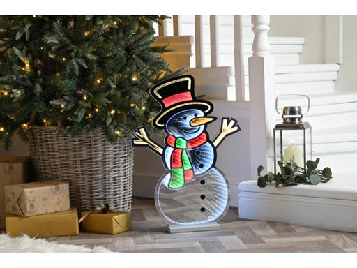 Snowman Infinity Light - Indoor Christmas Decoration 60cm_Indoor Christmas Decorations