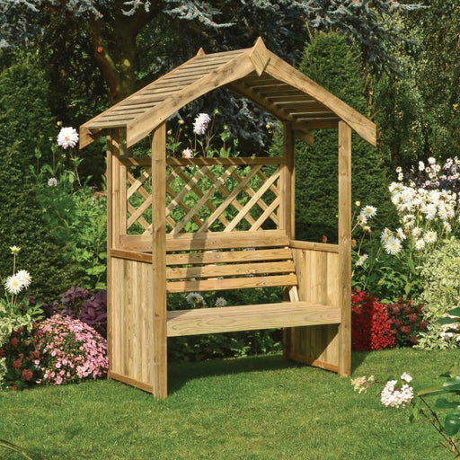 Salisbury Arbour w/bench_Garden Swings & Arbours