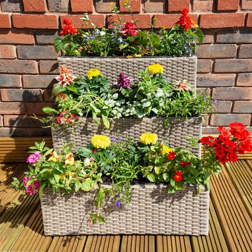 3 Tier Rattan Planter Design_Planters