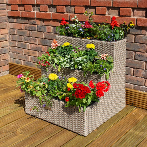 3 Tier Rattan Planter Design_Planters