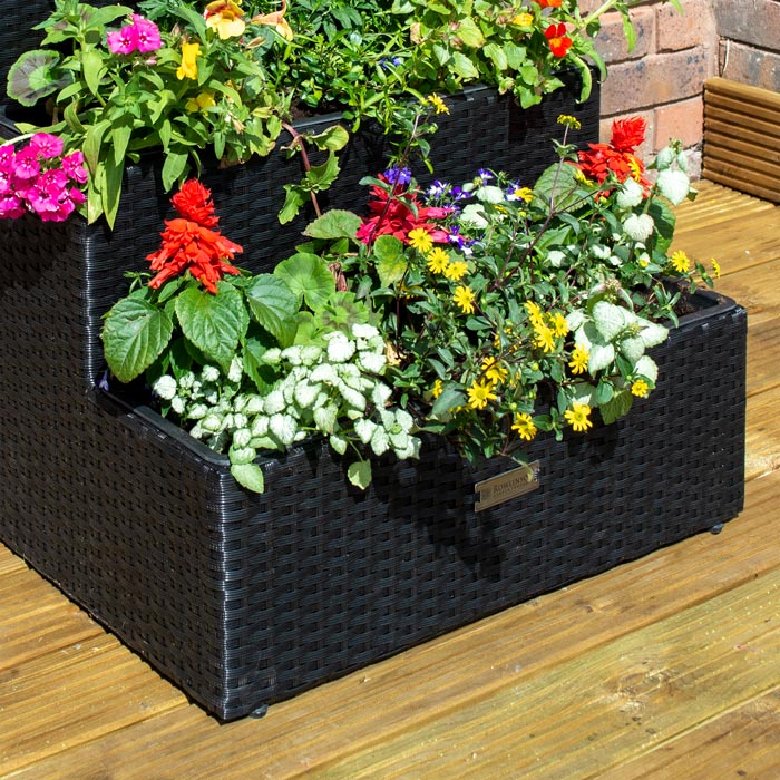 3 Tier Rattan Planter Design_Planters