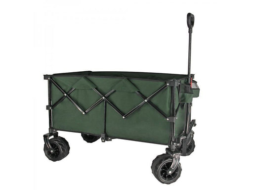 Green Folding Wagon with All - Terrain Wheels, 171 Litres - Folds Compact_Trollies & Wagons