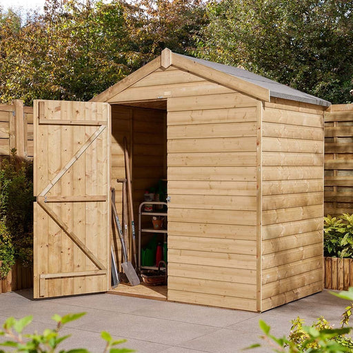 4×6 Single Door Shiplap Apex Shed_Garden Furniture