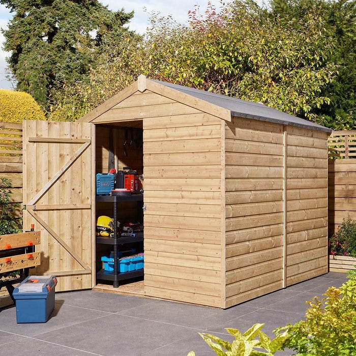 8×6 Single Door Shiplap Apex Shed_Garden Furniture