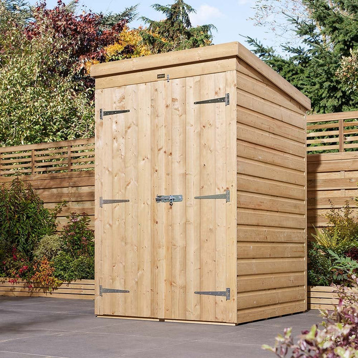 4x4 Shiplap Pent Shed Double Door_Garden Furniture