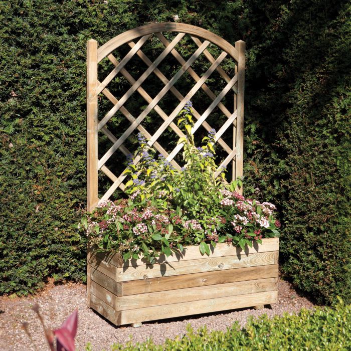 Rectangular Planter & Lattice_Planters