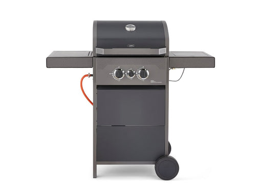 Stealth Two Burner Porcelain Gas BBQ with Precision Thermometer and Side Burner_BBQS