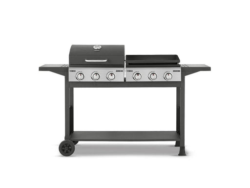 Six Burner Gas BBQ and Plancha with Precision Heat Thermometer and Waterproof Cover_BBQS