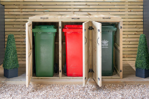 Triple Wheelie Bin Store_Bin Stores