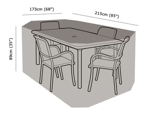 4 Seater Rectangular Table & Chairs Cover_Garden Furniture Covers