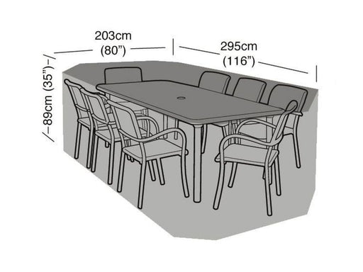 8 Seater Rectangular Table & Chairs Cover_Garden Furniture Covers