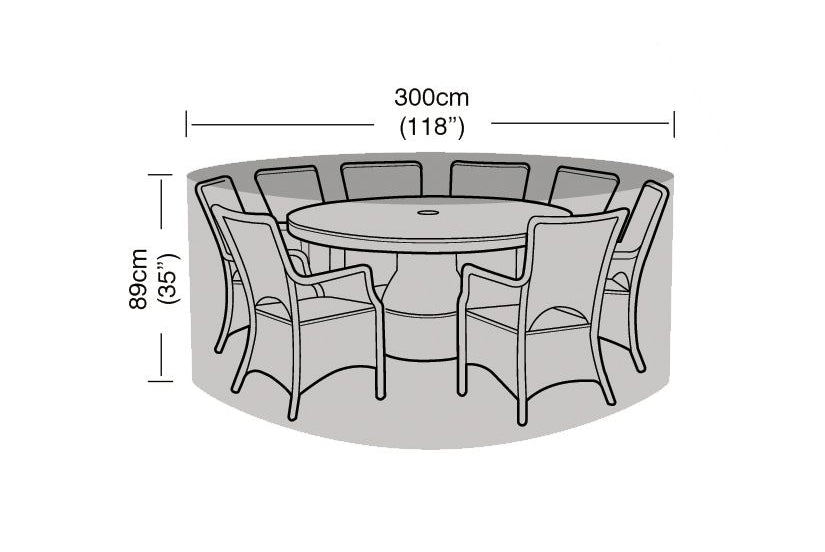 8 Seater Round Table & Chairs Cover_Garden Furniture Covers