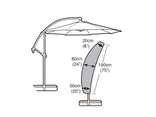 Small Sail Parasol Cover - Premium Polyester_Parasol Covers