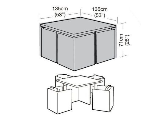 4 Seater Large Cube Set Cover_Rattan Furniture Covers