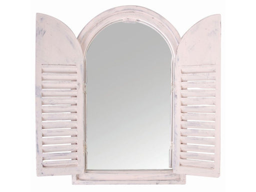 Antique White Mirror with French Doors_Garden Mirrors