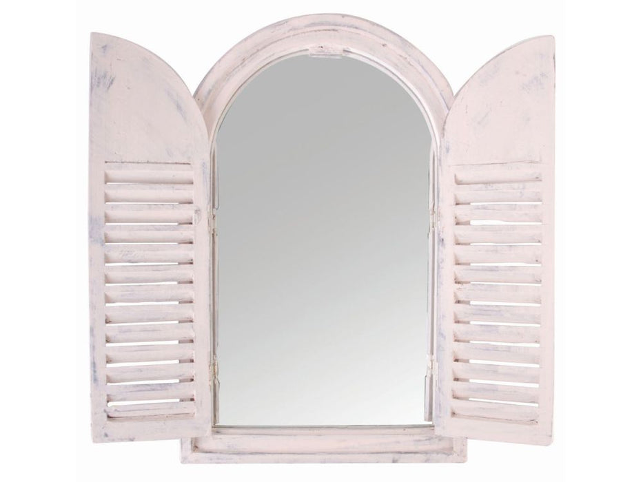 Antique White Mirror with French Doors_Garden Mirrors