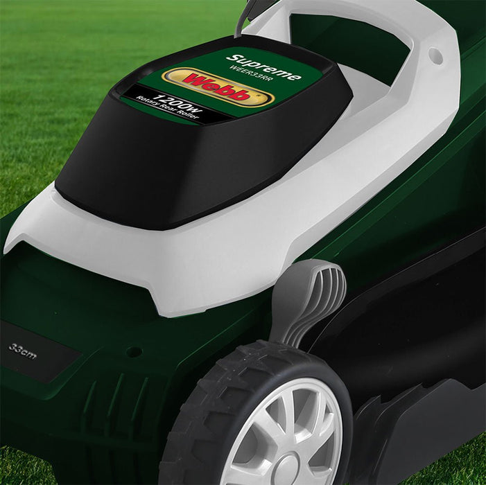 Supreme 33cm Electric Rotary Lawnmower with Rear Roller_Lawnmowers