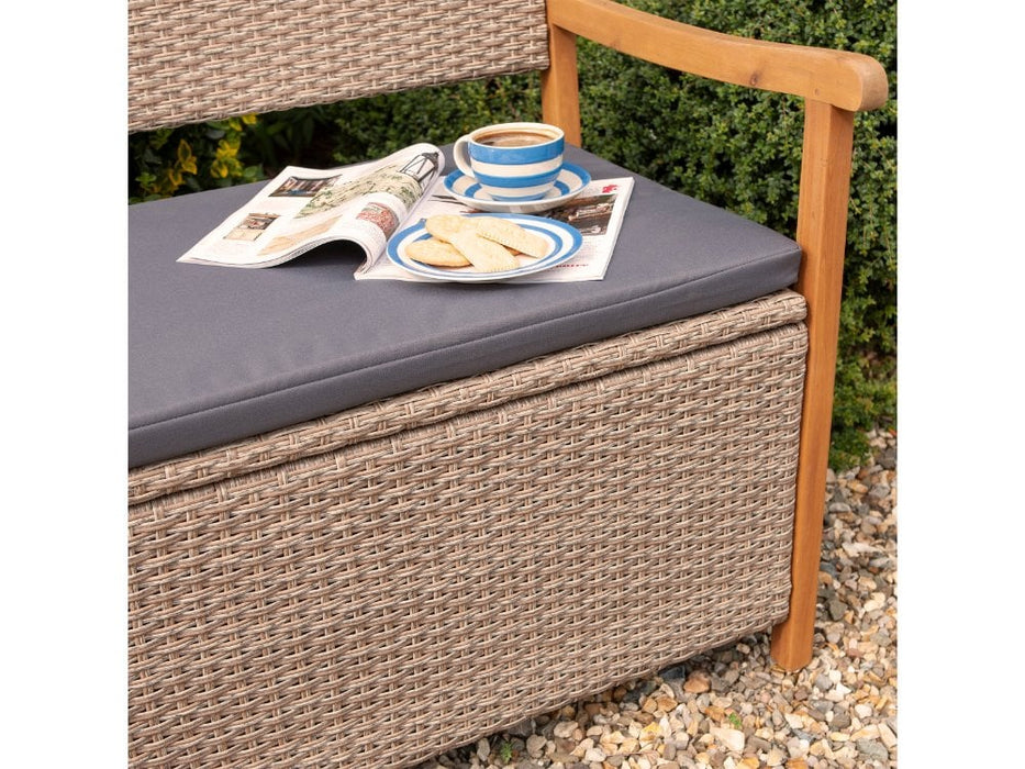 Alderley Rattan Storage Bench_Garden Benches