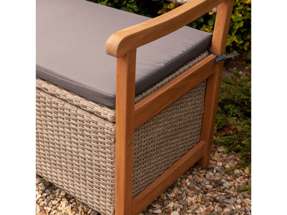 Alderley Rattan Storage Bench_Garden Benches