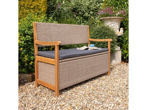 Alderley Rattan Storage Bench_Garden Benches