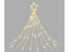 Waterfall 2D Christmas Tree with Warm White LEDs & Star on top_Outdoor Christmas Decorations