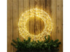 2D White Metal Christmas Wreath_Christmas Lights