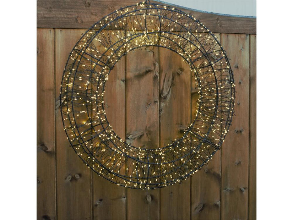 Pre Lit Micro LED Wreath with 10% Twinkling LED's_Christmas Lights