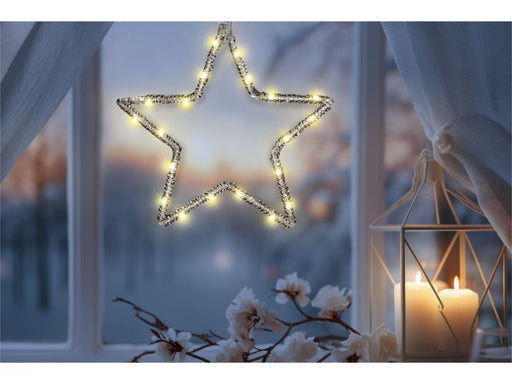 Star Shape Pre Lit 20 Warm White Micro LED Christmas Design_Christmas Lights