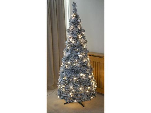 Silver Decor Pre - Lit Led Pop Up Christmas Tree_Artificial Christmas Trees