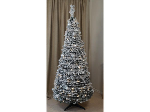 Silver Decor Pre - Lit Led Pop Up Christmas Tree_Artificial Christmas Trees