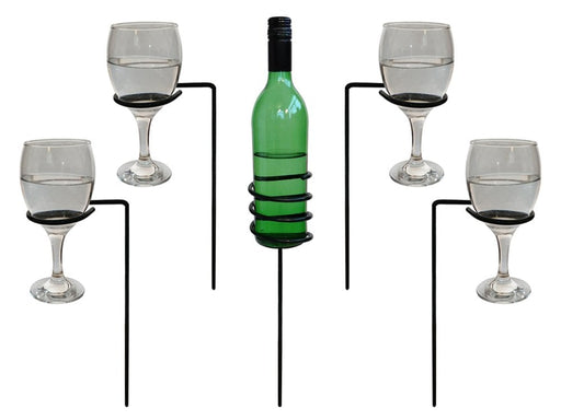 SunChaser Outdoor Portable Wine Glass Holder by Bella D'Vine – 3  Attachments Include Lawn Wine Stake for Picnics, Base for Boats and Hot  Tubs, Strap